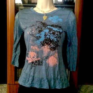 ❌SOLD❌Sheer Skull Top